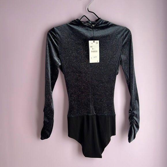Zara sparkly velvet bodysuit - Picture 7 of 8